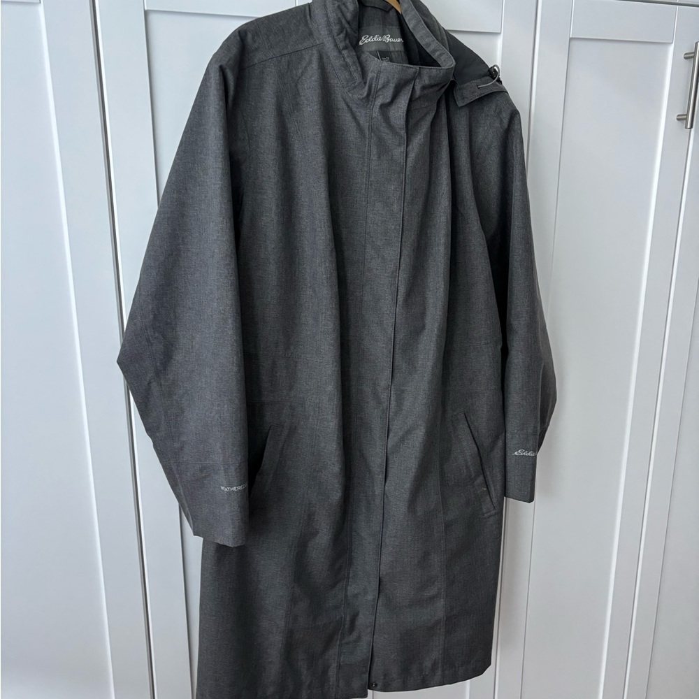 Eddie Bauer Women's Gray Raincoat, 2X